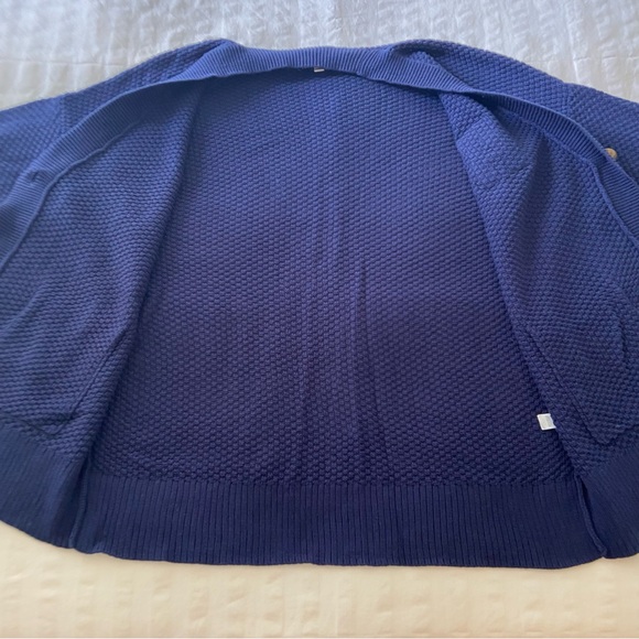 Aerie Oversized Varsity Cardigan in Navy Blue - Picture 13 of 16